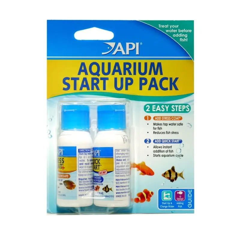 Mars Api Aquarium Start Up Pack Stress Coat & Quick Start 30Ml