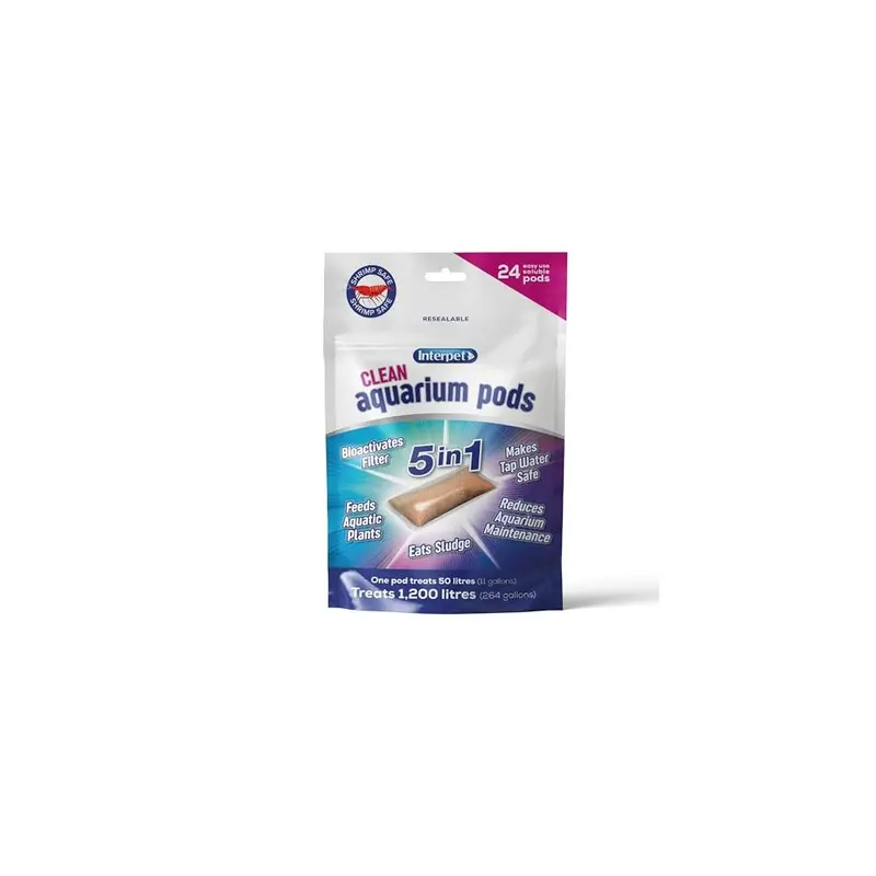 Interpet Clean Aquarium Pods Pack - Makes Tapwater Safe Size 24