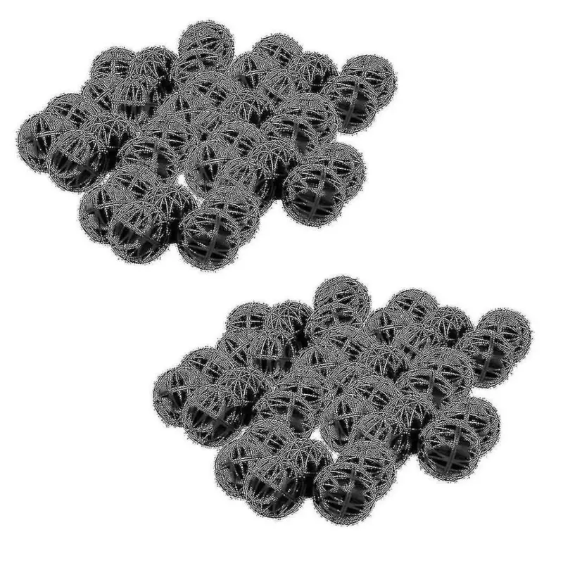 Black 200Pcs Aquarium Bio Balls Fish Tank Filters 16Mm