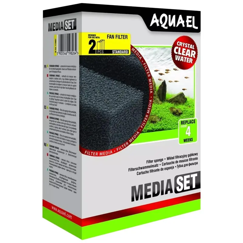 AQUAEL SPONGE FAN 2 PLUS 2 Pieces