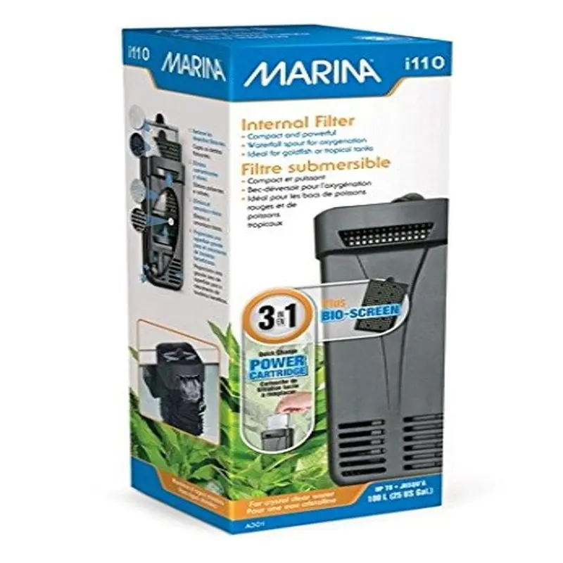 Marina i110 Internal Filter for Aquariums, Black, Small