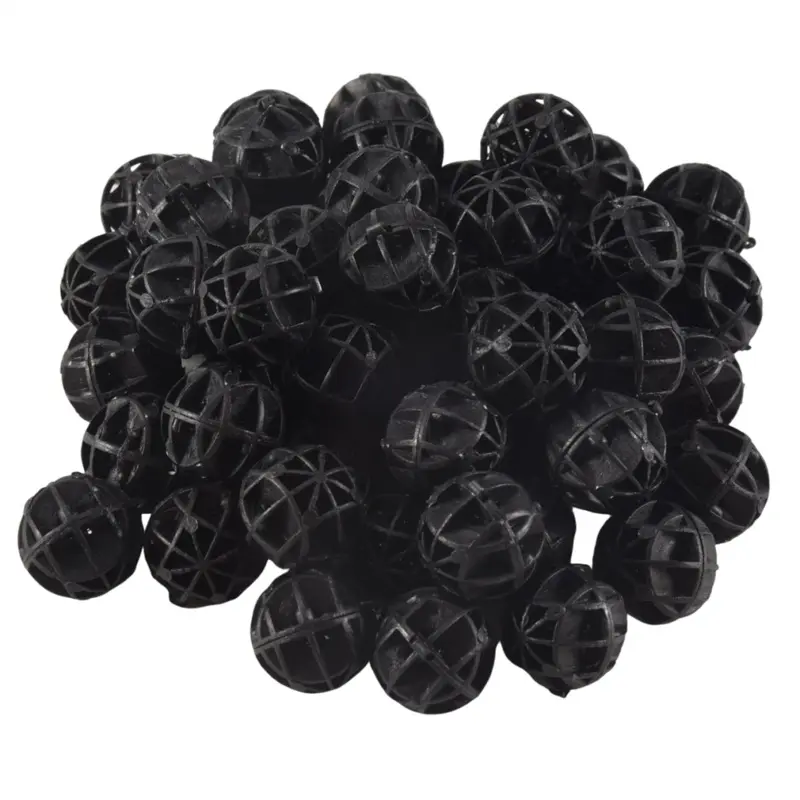 Sem Marca Black 50 Pcs 18Mm Diameter Bio Balls For Aquarium Pond Filter 75G