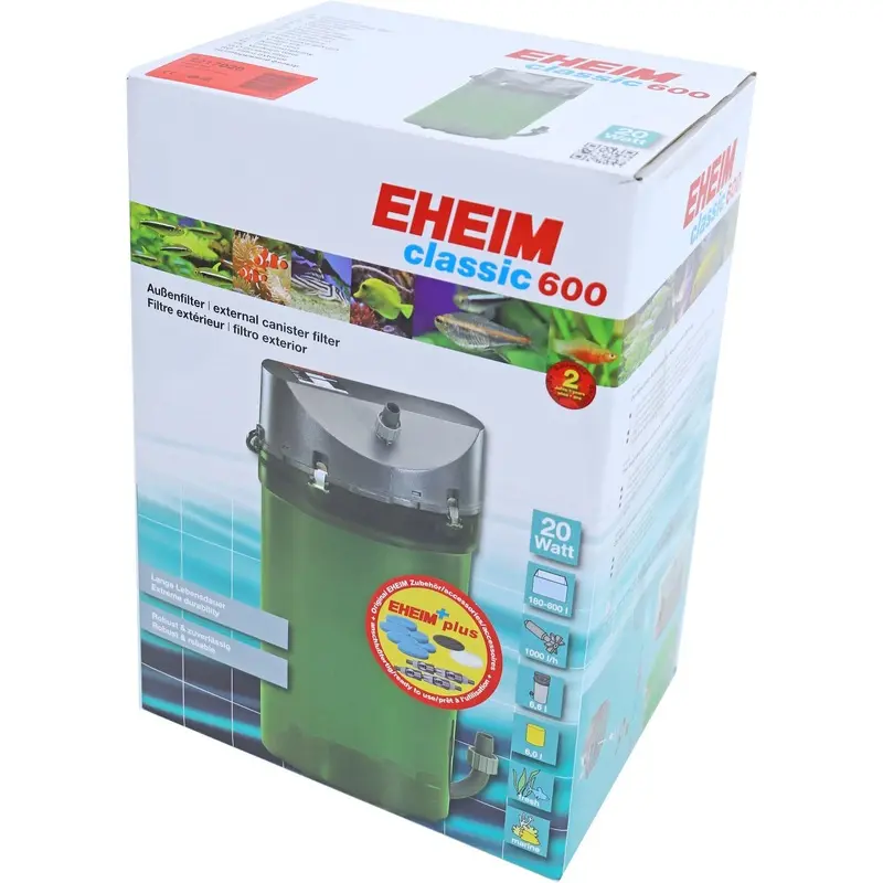 Eheim Classic 600 2217020 External Filter for Aquarium 1000 L/h < 600 L with Tap