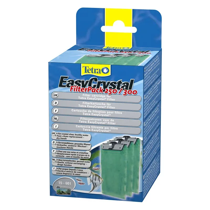 Tetra EasyCrystal Filter Pack 250/300 (Without Carbon) (3 Pack) *GENUINE*