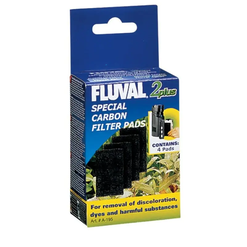 New Hagen Fluval Plus Replacement Carbon Pad 4Pack A195 Size 2
