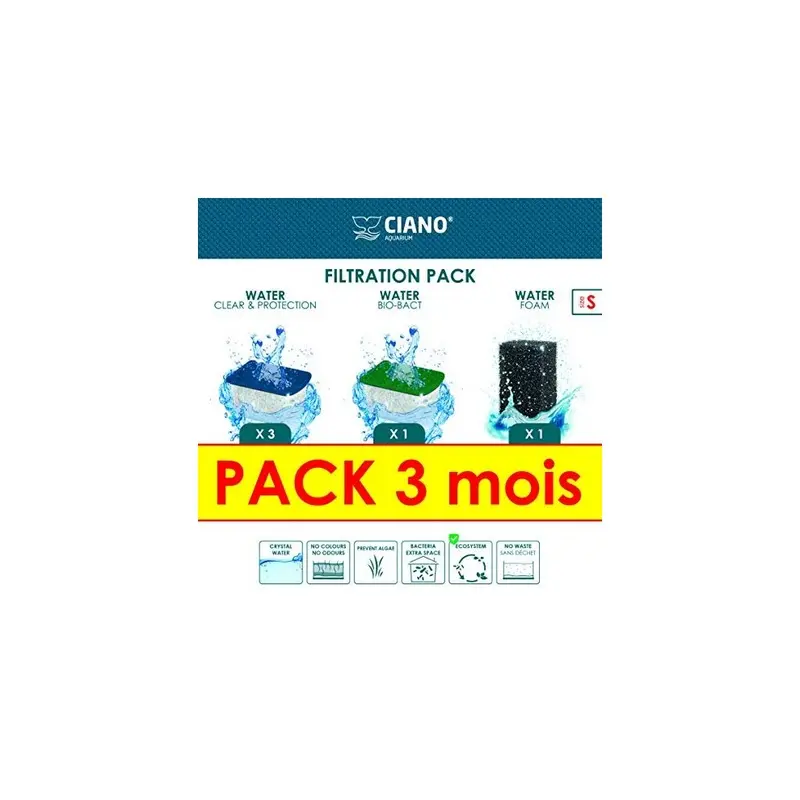 Ciano Aquarium Blue Consumables - Pack Of 3 Months Small