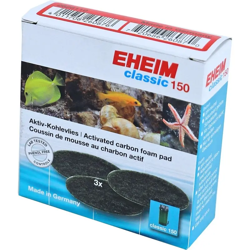 Eheim 2211 Charcoal Set Of 3 Sponges for Aquarium