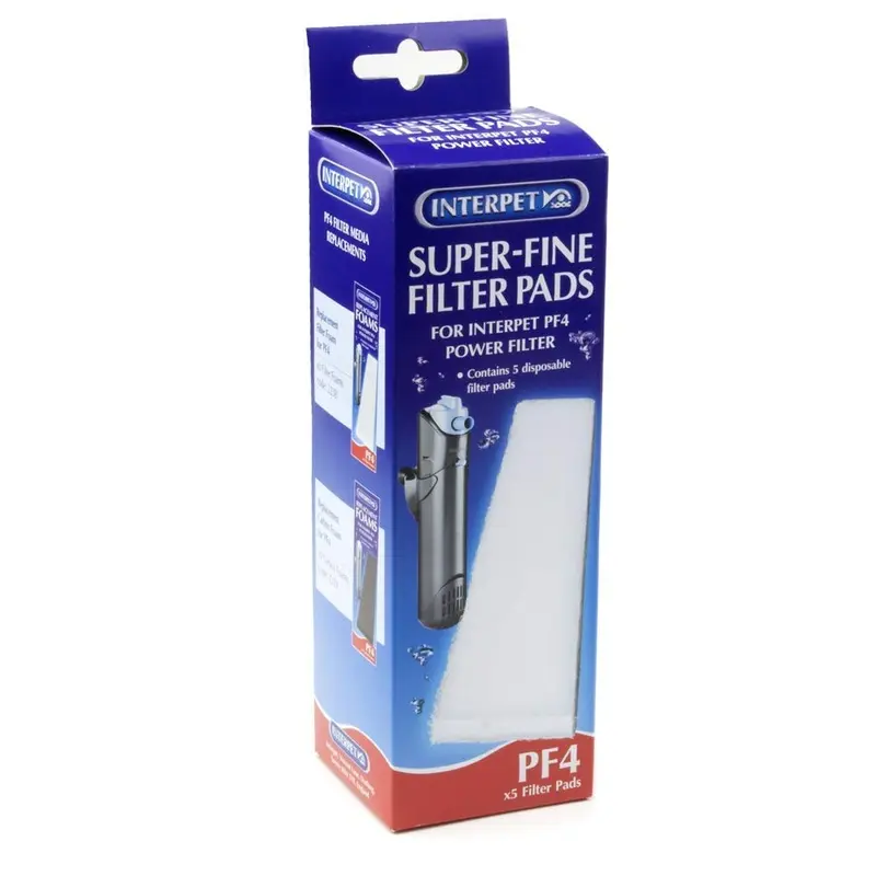 Interpet Filter Pads  PF4, 5 Count, White, Non-woven Polypropylene