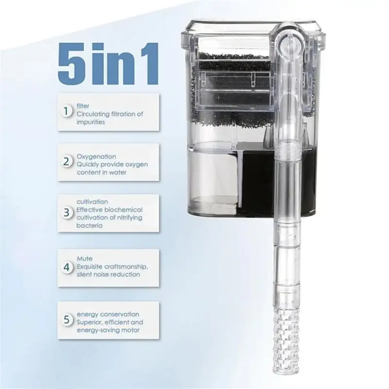 Jojomino Aquarium Filter Quiet Fish Tank Filters Adjustable Flows External Size 1