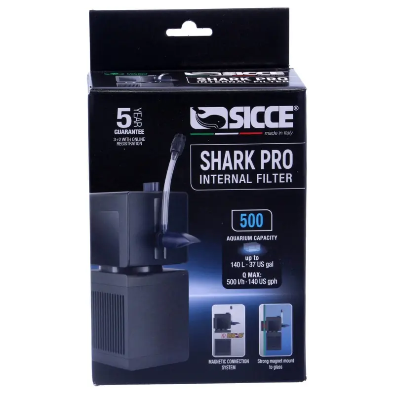 Sicce Shark Pro Internal Filters- Viewing Shark Pro 500 Internal Filter