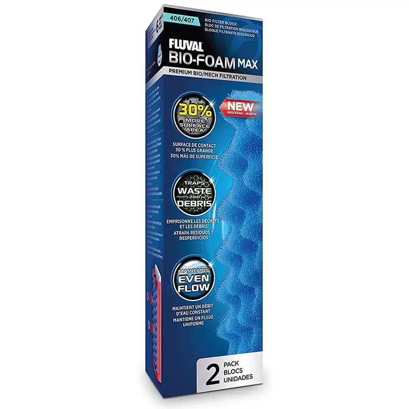 Fluval 406/407 Bio-Foam Max (2 Pack) Biological Mechanical Tank Aquarium Media