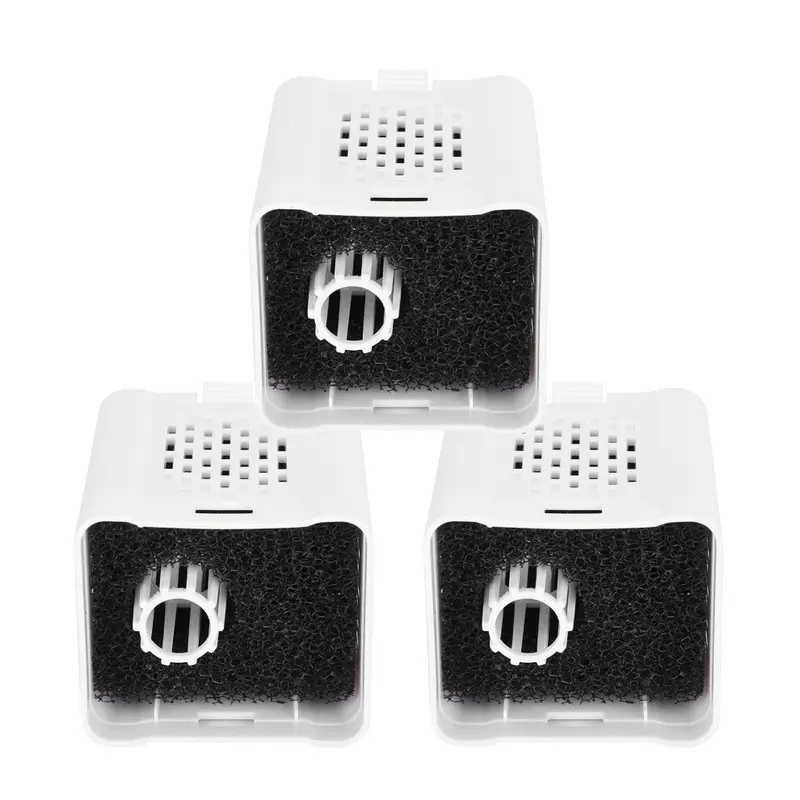 3pcs Aquarium Fish Tank N60 Filtering Barrel with Filter Cotton Core M Size Plastic
