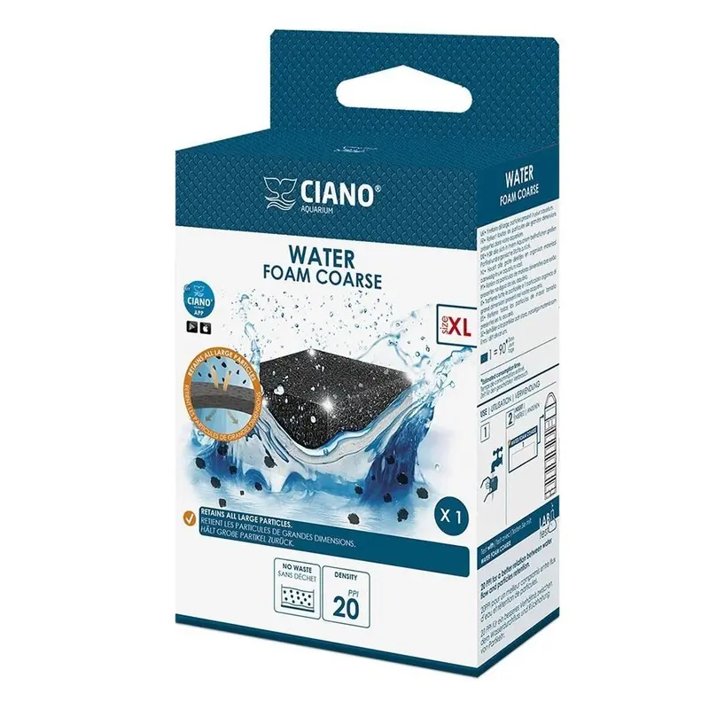 Ciano CFBIO XL Filter Foam Coarse XL Removes Large Particles Aquarium Tank Media