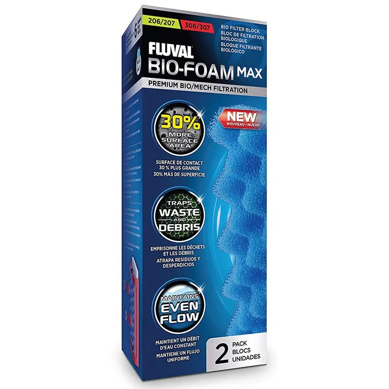 Fluval 206/207 306/307 Bio-Foam Max (2 Pack) Mechanical Fish Tank Aquarium Media