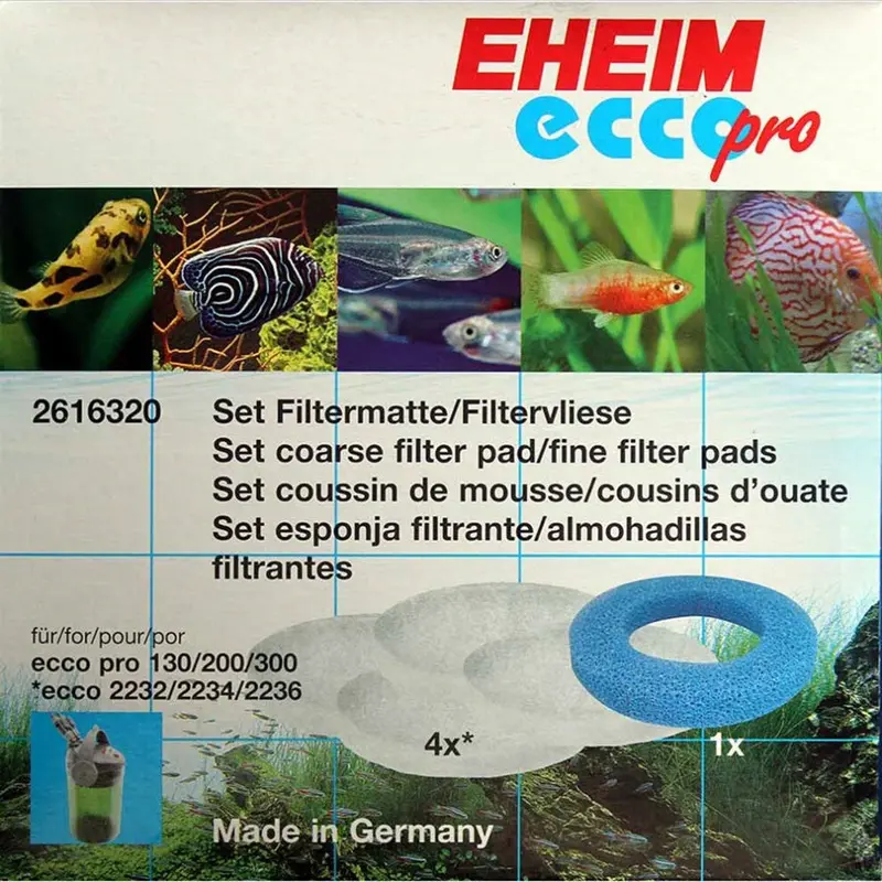 Eheim Blue/White Filter Pad Set For Ecco Pro 130,200 & 300 Size 1