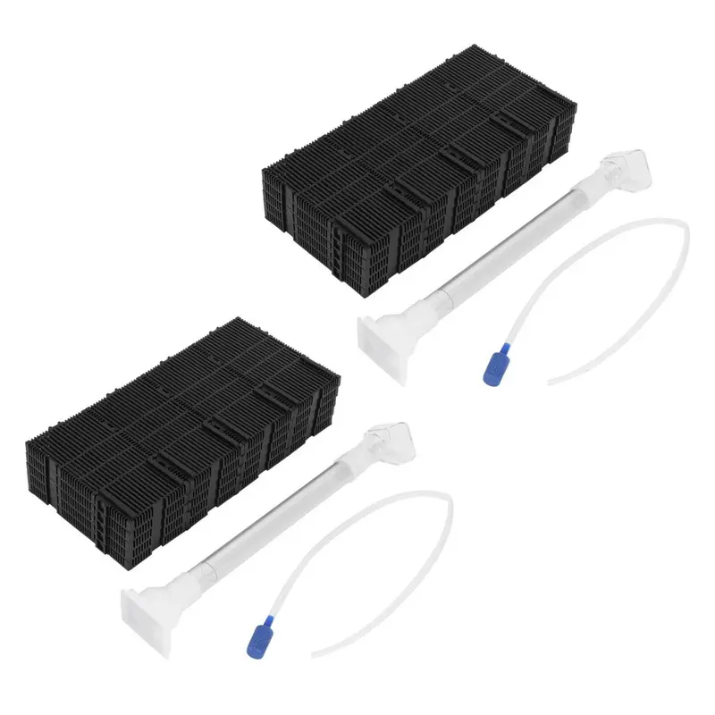 Tlily Black Pcs Plastic Aquarium Undergravel Filter + Air Line Hose + Tube Size 40