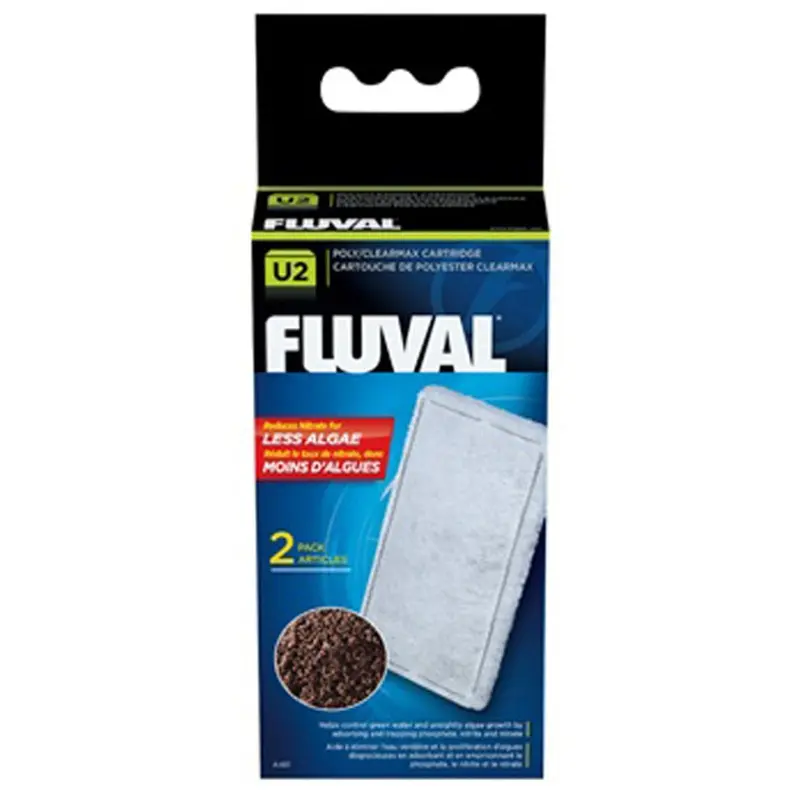 Fluval Green U2 Poly/Clearmax Cartridge (2 Pack) Size 2