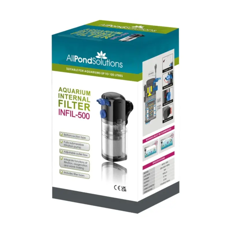 Allpondsolutions 500L/H Aquarium Internal Filter Infil-500