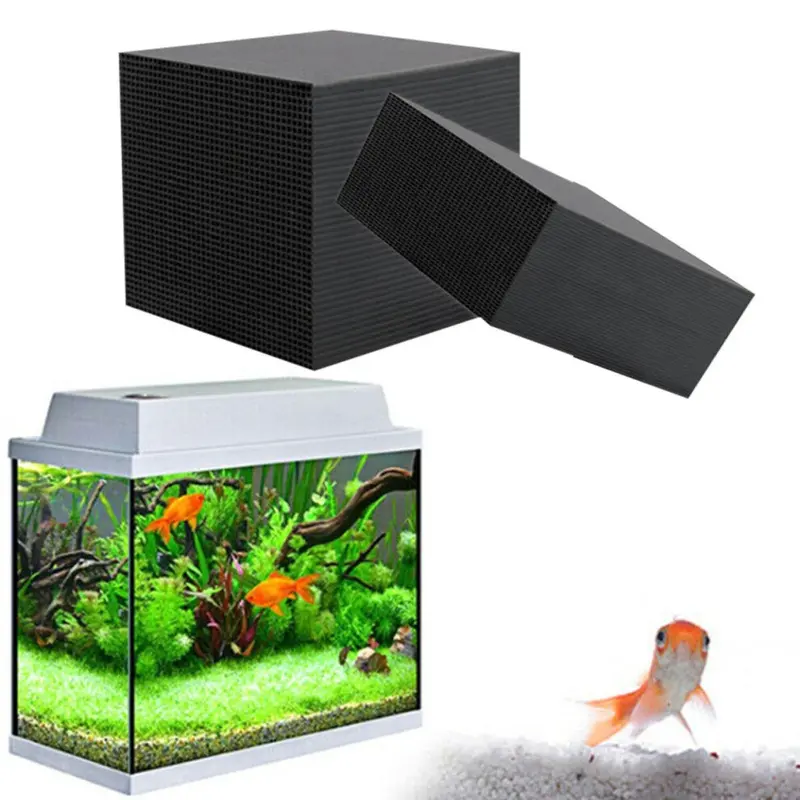 Greenzech 10X10x10cm Water Purifier Cube Eco-Aquarium Activated Carbon Clean Filter