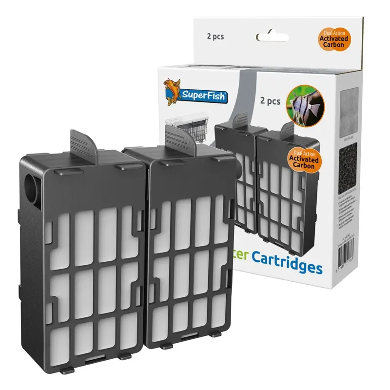 New Superfish Hang On Filter Media Replacement Cartridge 2Pcs Spare Size 2