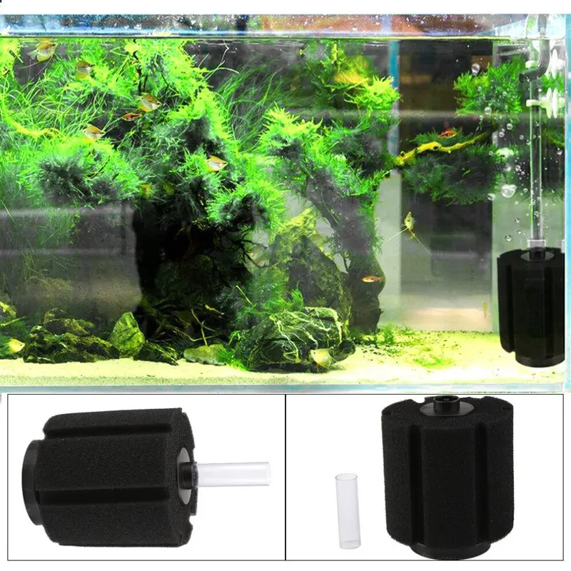Black 380 Aquarium Fish Tank Foam Sponge Filter Breeding Fry Filtration
