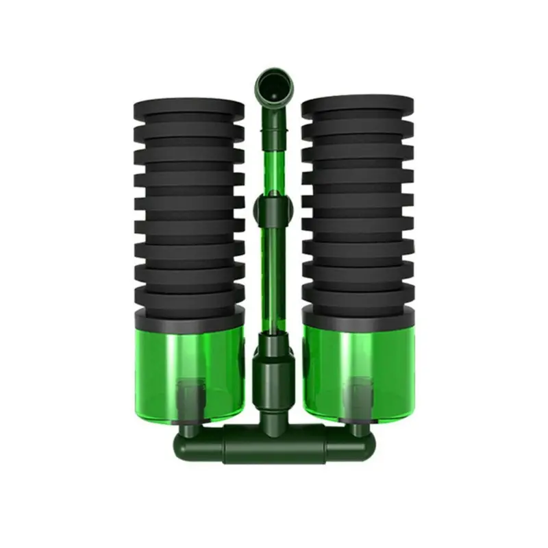 L Double Head Water Filter Aquarium Fishtank Sponge Water Filter