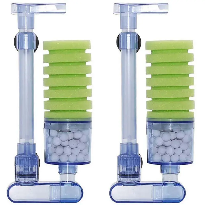 Tlily 2X Aquarium Filter,Ultra Quiet Aquarium Biochemical Sponge Filter