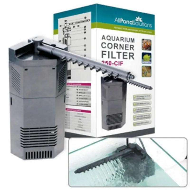 All Pond Solutions 250L/H Aquarium Internal Corner Filter 250-Cif Size 45