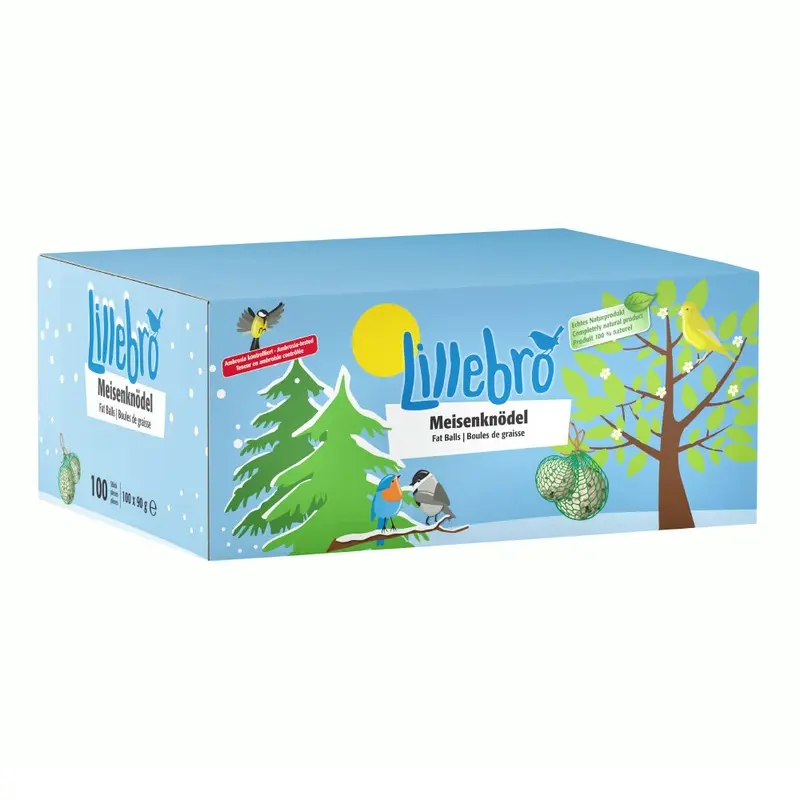Lillebro Fat Balls Wild Bird Food Saver Pack - 100 X 90G (With Net)
