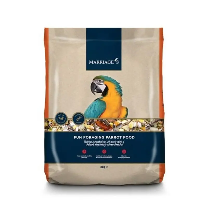 Marriages Fun Foraging Parrot Food - Red/Dark/White 2Kg