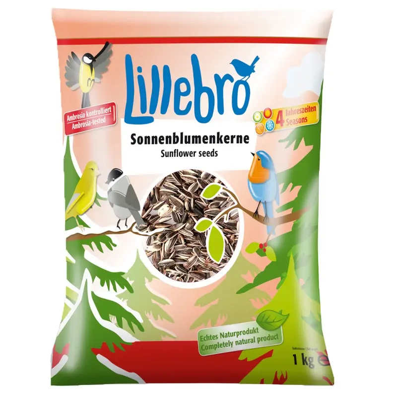 Lillebro Sunflower Seeds For Wild Birds - 1Kg