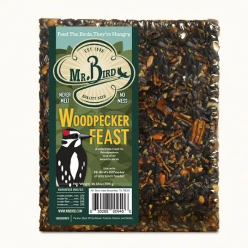 Meneer Vogel Mr. Bird Woodpecker Feast Wild Bird Seed Block 1 Lb. 12 Oz. Large