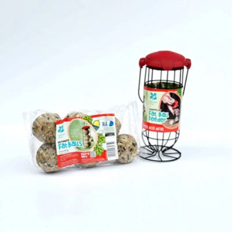 Pegdev - Pdl - Nt Range Kids Easyflip Fat Ball Feeder And 6X 80G Fat Ball