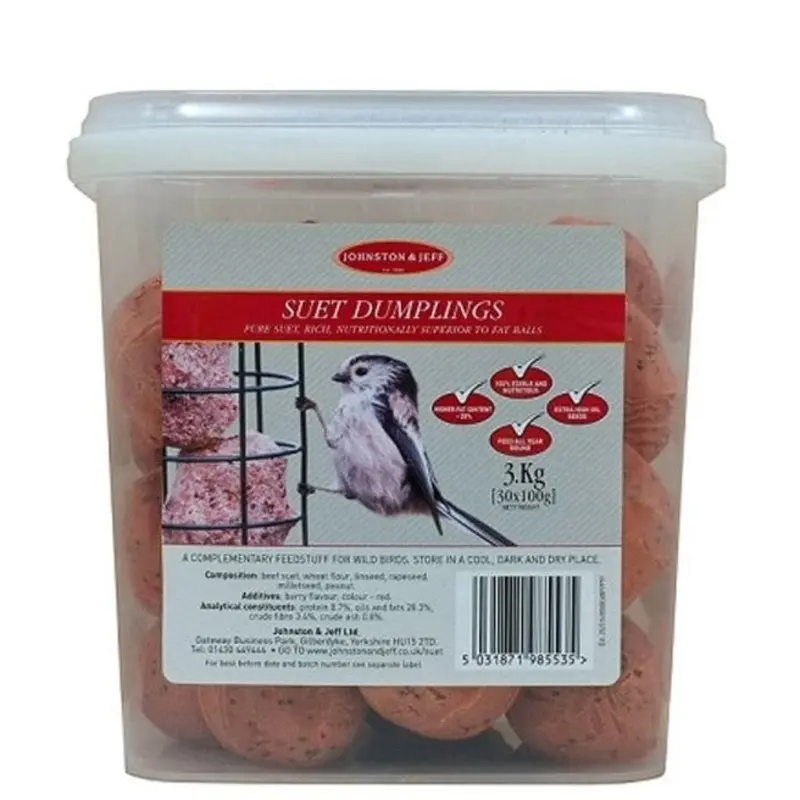 Johnston & Jeff Wild Bird Suet Dumplings Tub - : X 100G Size 30