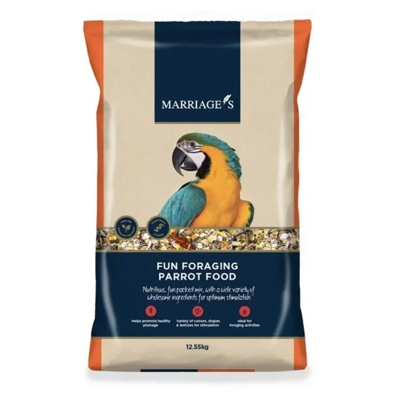Marriages Fun Foraging Parrot Food - Red/Dark/White 12.55Kg