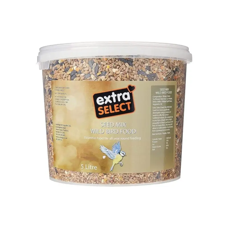 Extra Select Black/White Seed Mix Wild Bird Food, Litre (Package May Vary) Size 5