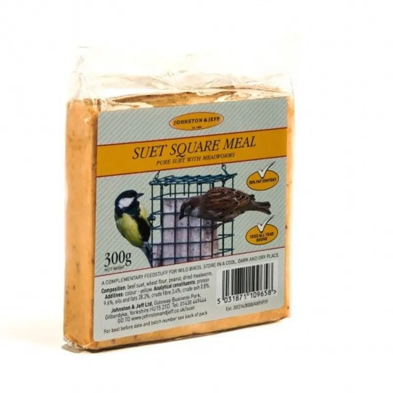 Johnston And Jeff Johnson And Jeff Suet Square Meal With Mealworms - 300G
