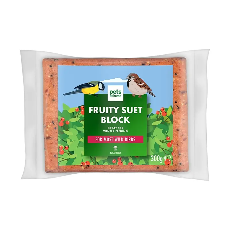 Pets At Home Fruity Suet Block Wild Bird Food 300G