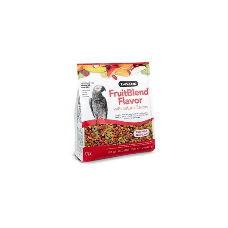 (2 Lb) Zupreem Essential Fruitblend Flavor Parrot Petfood Size 2