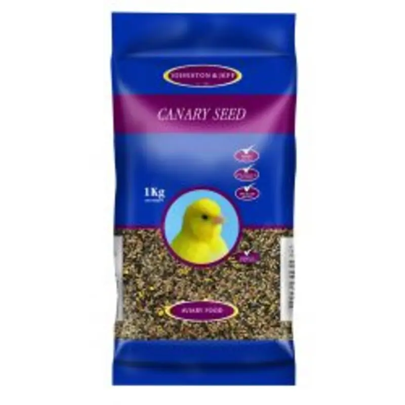Johnston And Jeff Mixed Canary Seed - Black/Yellow 1Kg