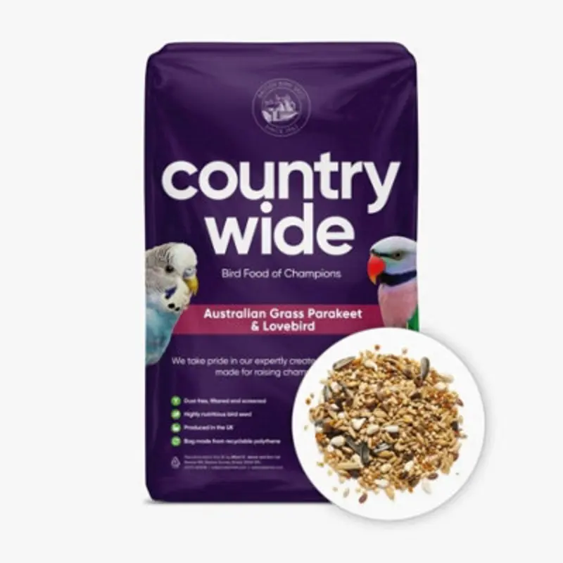 B&Q Countrywide Australian Grass Parakeet & Lovebird Mix 20Kg