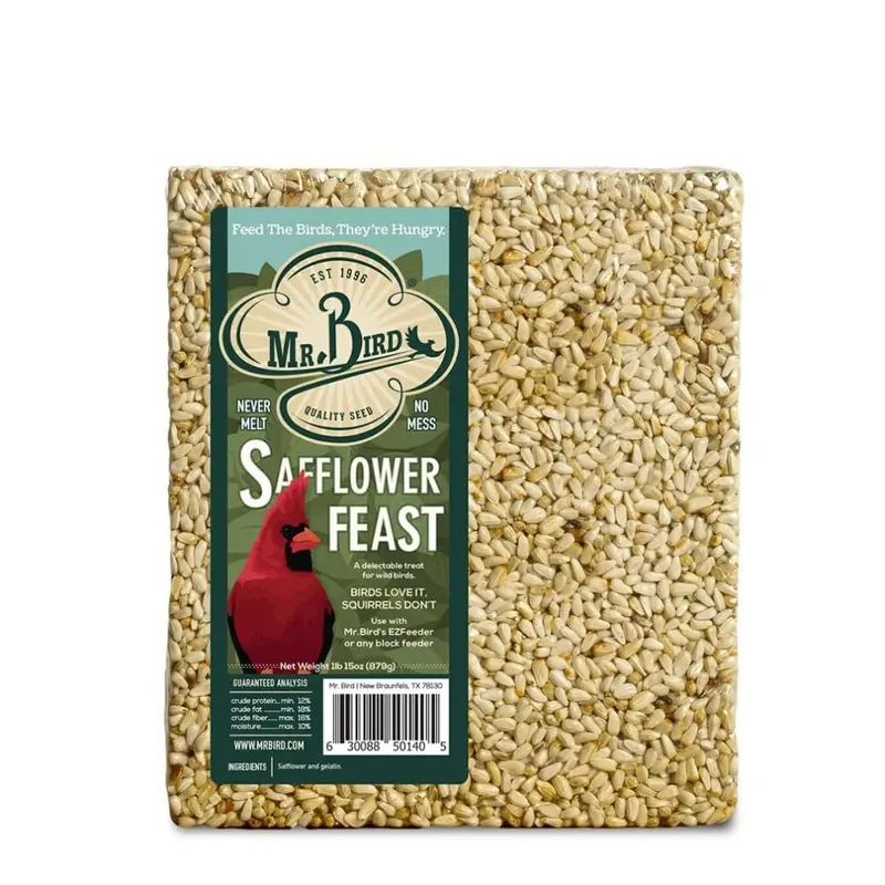 Bird Brand Mr. Bird Safflower Feast Wild Bird Seed Cake 1 Lb. 15 Oz. Large