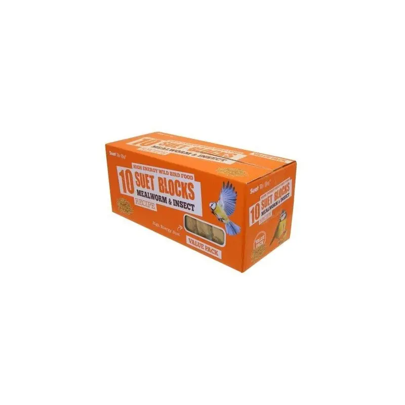 Suet To Go - Bird Suet Block Value Pack Mealworm & Insect X : 300 Gm X : Pack Size 10