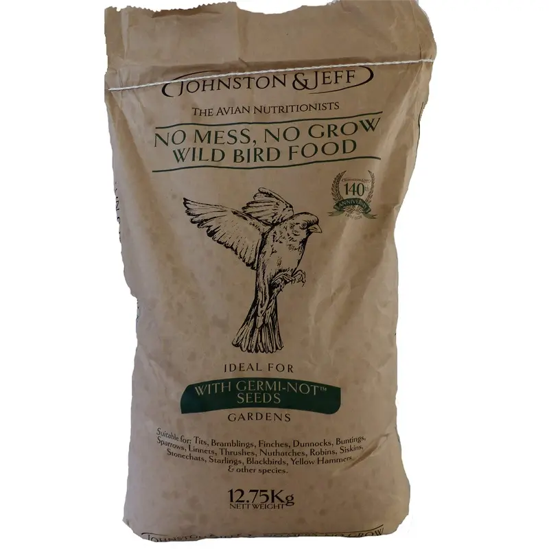 Johnston & Jeff No Mess, No Grow Wild Bird Food 12.75kg