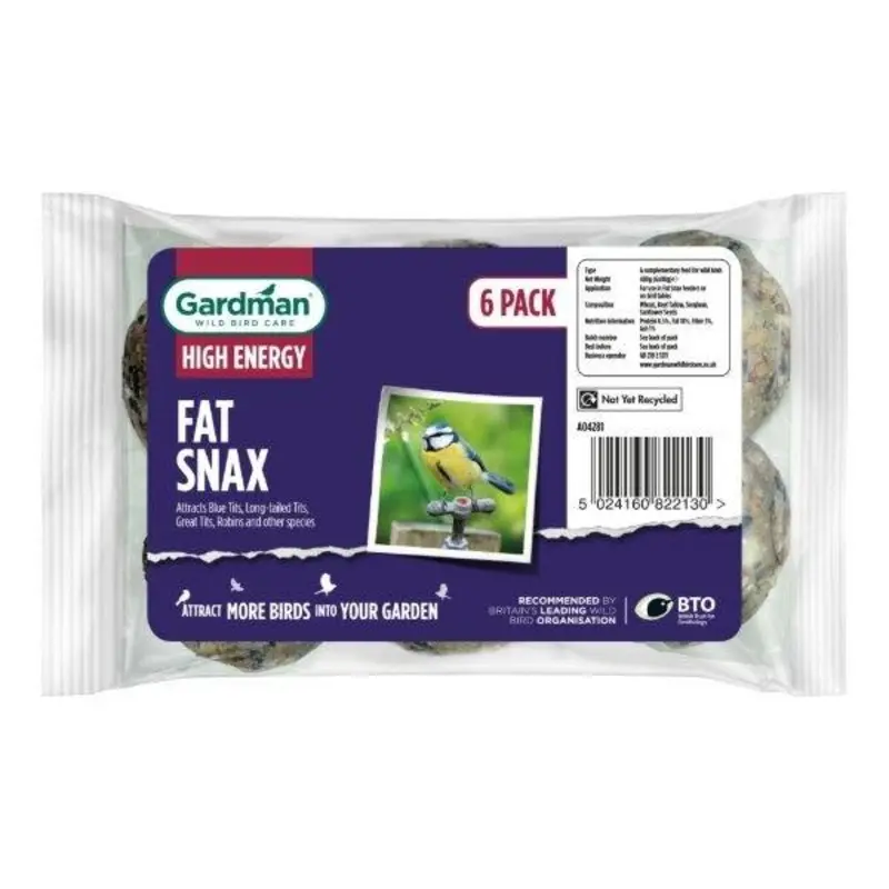 Gardman Fat Snax Suet Balls - Pack Of Size 6