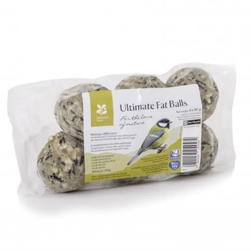 National Trust Ultimate Fat Balls Bird Food - Pack Of Black Size 6