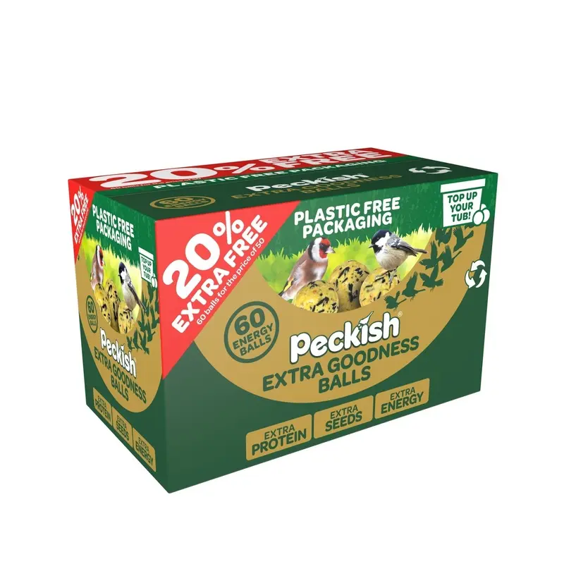Peckish Extra Goodness Energy Fat Balls - 50 Balls + 20% Extra Size 20