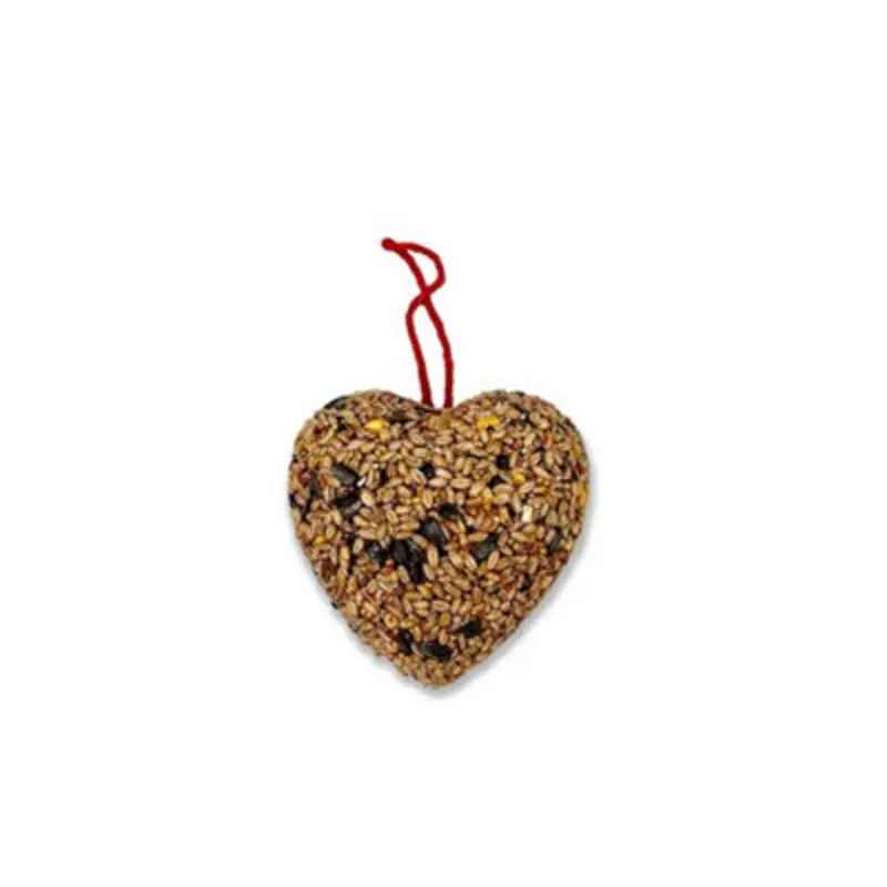 Chubby Pet Products Chubby Mixed Seed Heart Hanger - Hanging Wild Bird Food Red