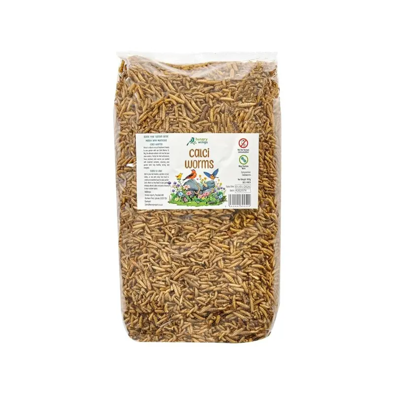 Hungry Wings Premium Wild Bird Food Refill, (5L Bag, Calci Worms) 5L