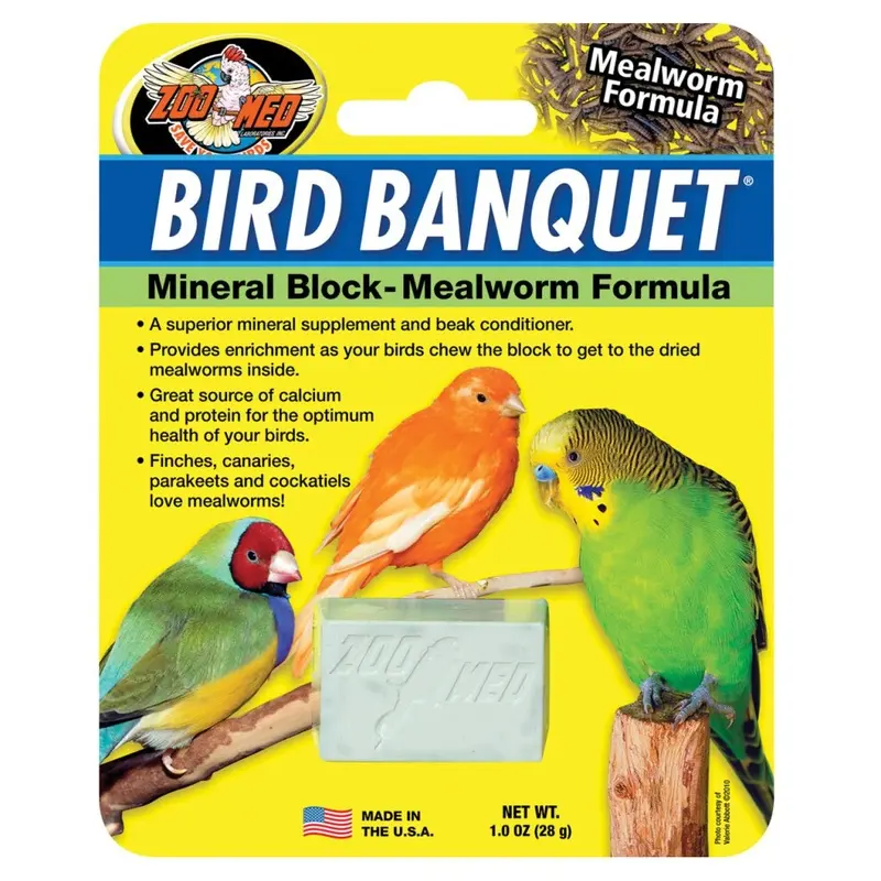 Zoo Med Mealworm Bird Banquet Block Small